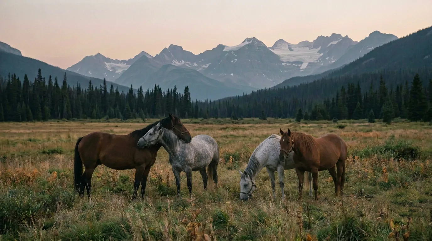 Chevaux en liberté, Les Écuries de la Dame d'Haute-Savoie, Haute-Savoie
